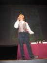 Nick performing on stage